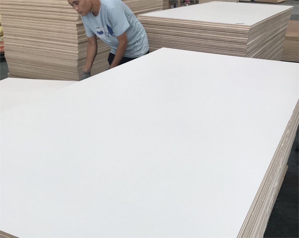 3mm yon sèl bò cho blan melamine mdf