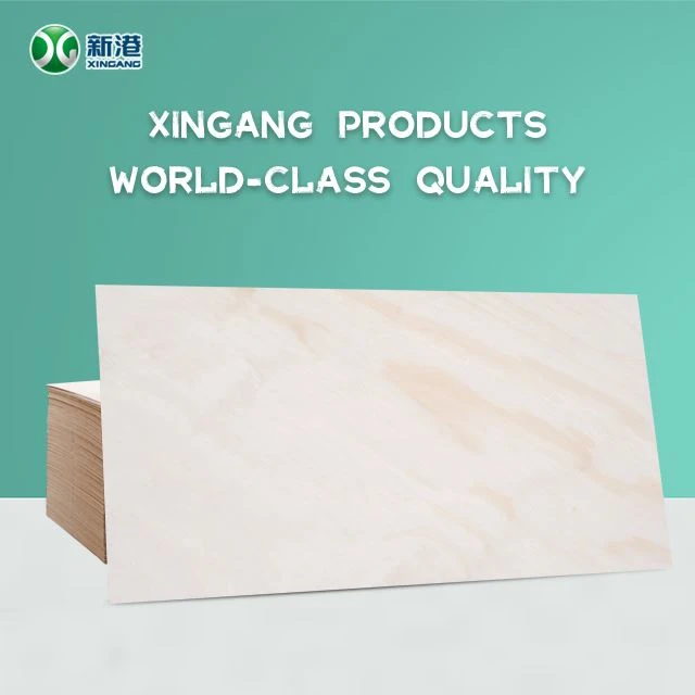 Cho Press Plywood 1200mmx2400mm Poplar Plywood Komèsyal Plywood Fèy
