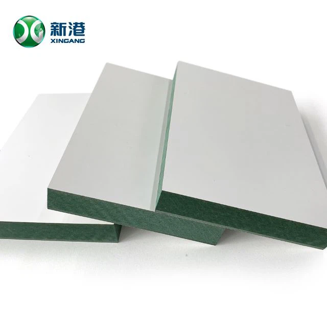 Melamine fè fas a HMR MDF epesè 18mm 1220x2440x18mm segondè imidite rezistan vèt /HMR Green