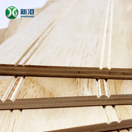 Pine Face Tongue & Groove Waterproof Plywood Komèsyal Plywood Timber