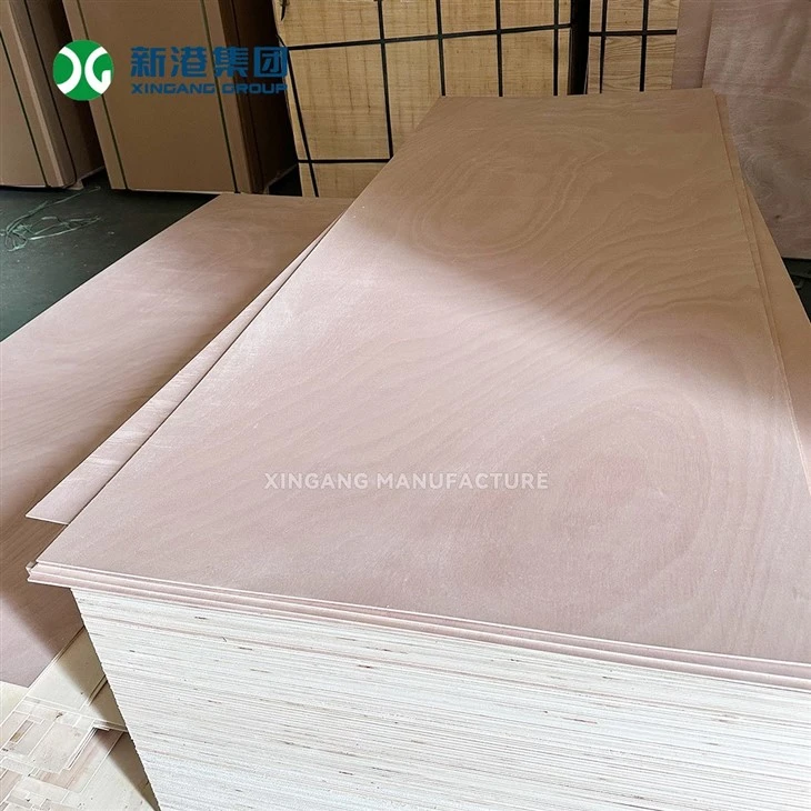 3.6mm 5.2mm Thin Okoume Plywood Poplar Core For Furniture Back Panel And Packing Box Grade factory