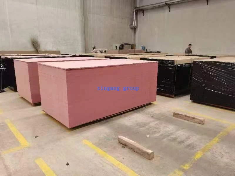 Garanti Kalite ignifuge flanm dife MDF ki reziste dife nwayo wouj MDF